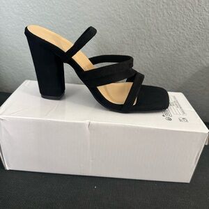 Elegant Black Strappy Heels